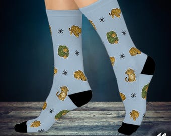 Leopard Socks - Big Cat Cushioned Crew Socks