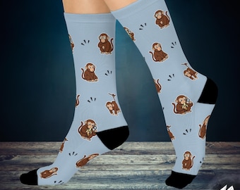 Monkey Socks - Primate Cushioned Crew Socks