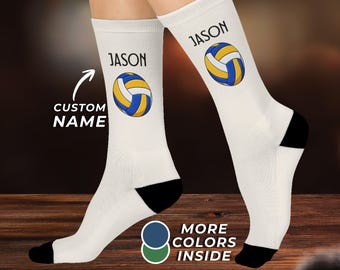 Calzini da pallavolo personalizzati con nome - Calzini personalizzati per giocatori e allenatori di pallavolo