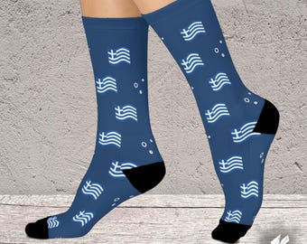 Greece Socks - Hellenic Cushioned Crew Socks