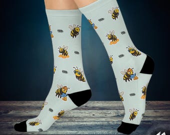 Bees Socks - Honey Bee Cushioned Crew Socks