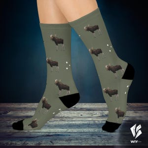 Moose Crew Socks: Cushioned Wildlife Gift