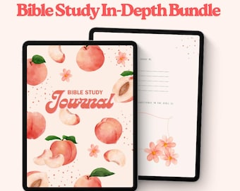 Digital Bible Study Bundle: Prayer Journal, SOAP Template, Printable, Digital Bible Journaling, Verse Mapping, Bible Study Guide
