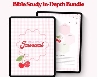 Digital Bible Study Bundle: Prayer Journal, SOAP Template, Printable, Digital Bible Journaling, Verse Mapping, Bible Study Guide