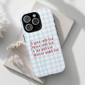 Capa de celular cristã com versículo bíblico – Capa com citação inspiradora de fé, presente religioso moderno para mulheres ou homens, capa motivacional
