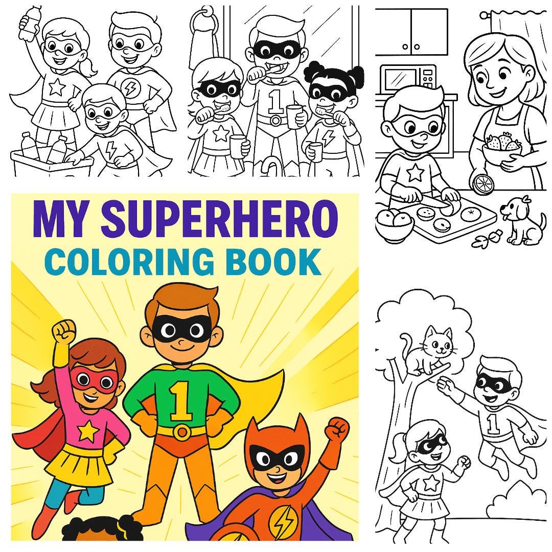 The Little Superheroes' Book - Etsy