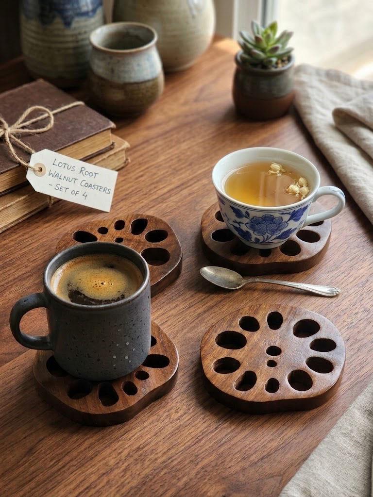 Lotus Root Coasters - Etsy