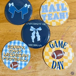 Michigan Game Day Button Pin: University of Michigan Accessories