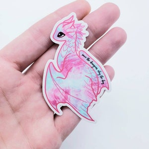 Adorable Baby Dragon Die Cut Sticker