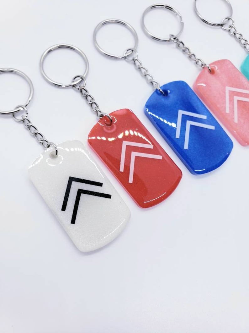 Rise Tag Shaped Keychain Positivity On The Go Keychains Pick Your Color