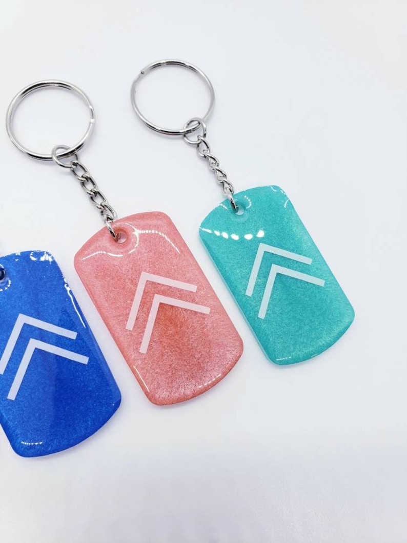 Rise Tag Shaped Keychain Positivity On The Go Keychains Pick Your Color