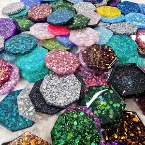 Glittered Positivity Token Trinket + Worry Stone