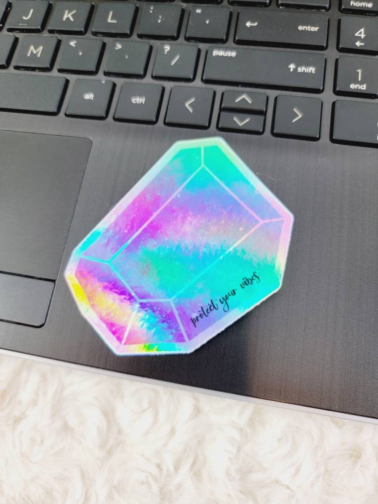 Holographic Raw Crystal Die Cut Sticker - Etsy