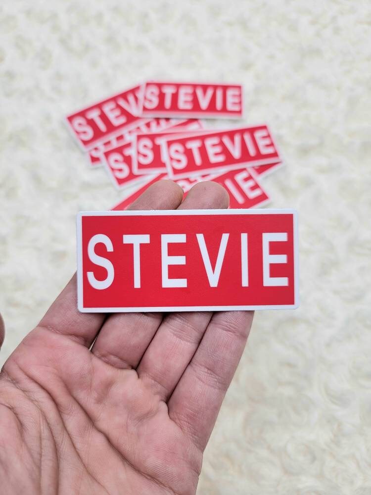 Stevie Name Tag Schitt's Creek Die Cut Weather Proof Sticker