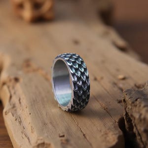 Dragon Scale Ring | Punk Gothic Jewelry | Adjustable Armor Ring | Gift for Men & Women | Edgy Statement Piece