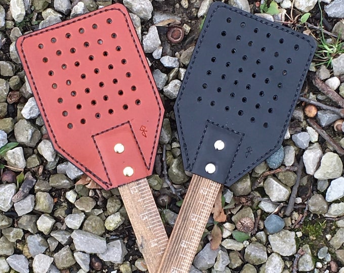 Leather fly swatter