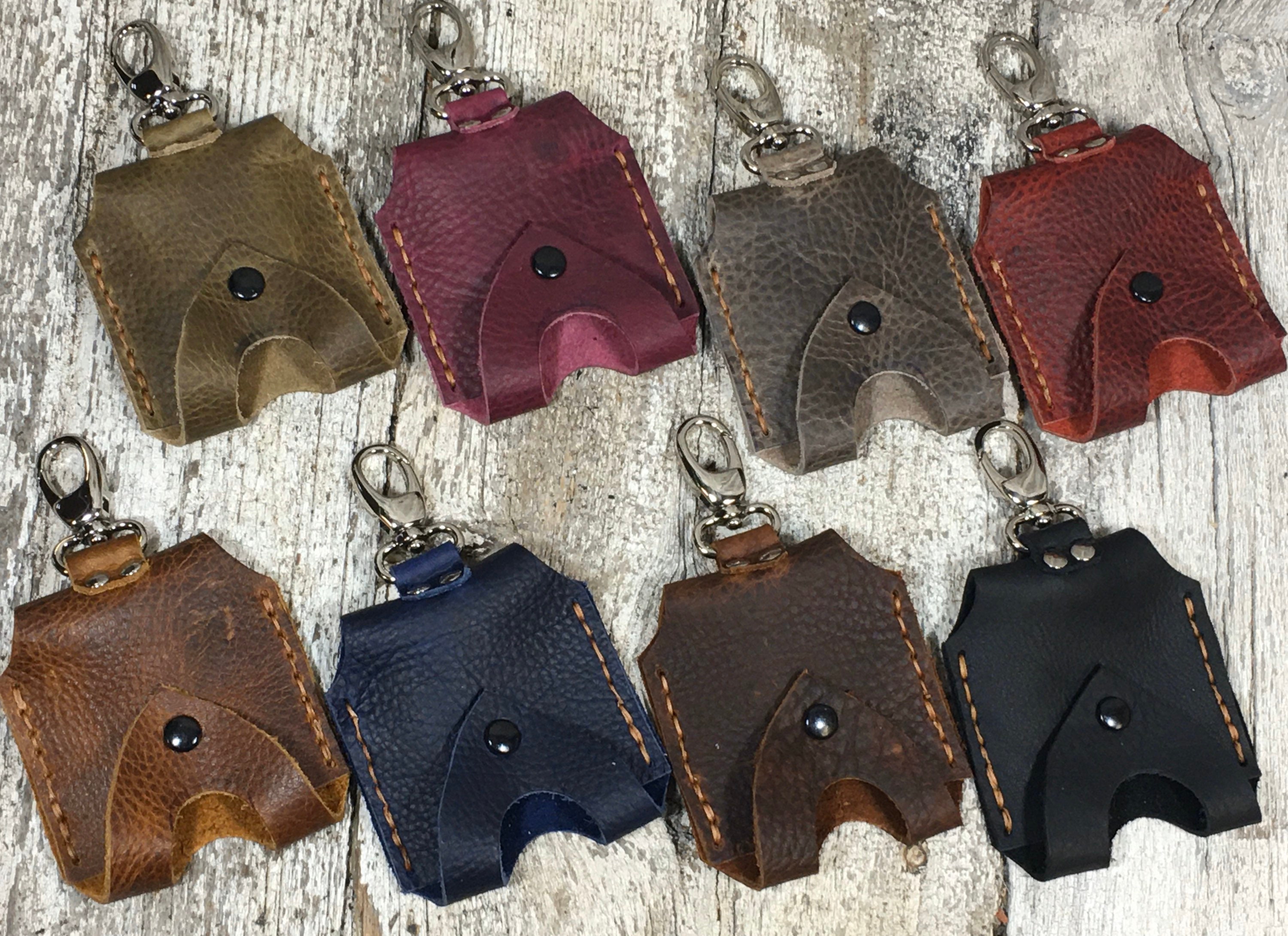 Leather 2oz hand sani-tizer holders