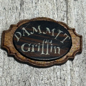 Leather wood pins LARP Ren Fair Dammit Griffin