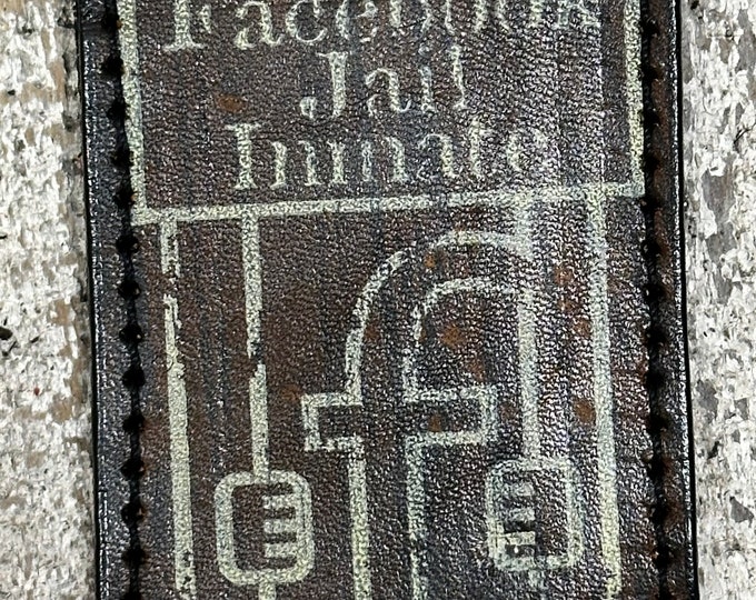 Leather morale patch Facebook Jail Inmate Velcro 2’x3’