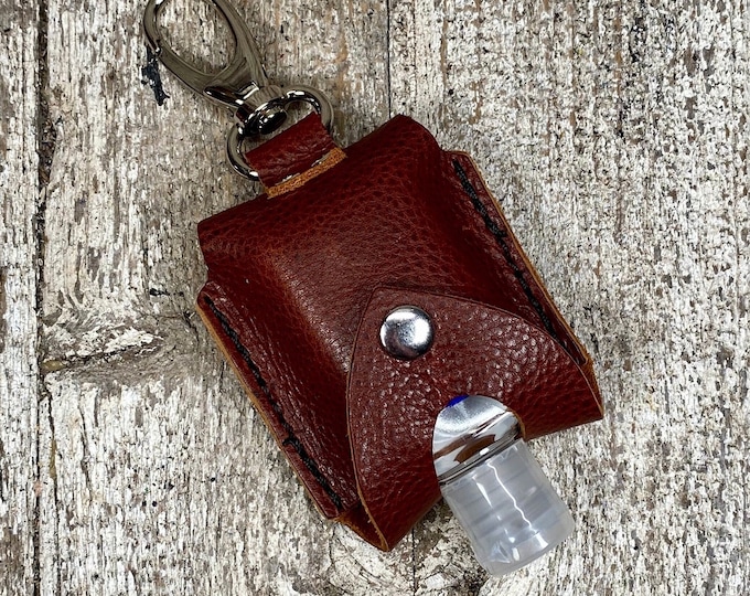 Leather 2oz hand sani-tizer holders
