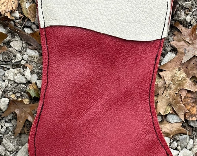 Traditional Leather Christmas stocking