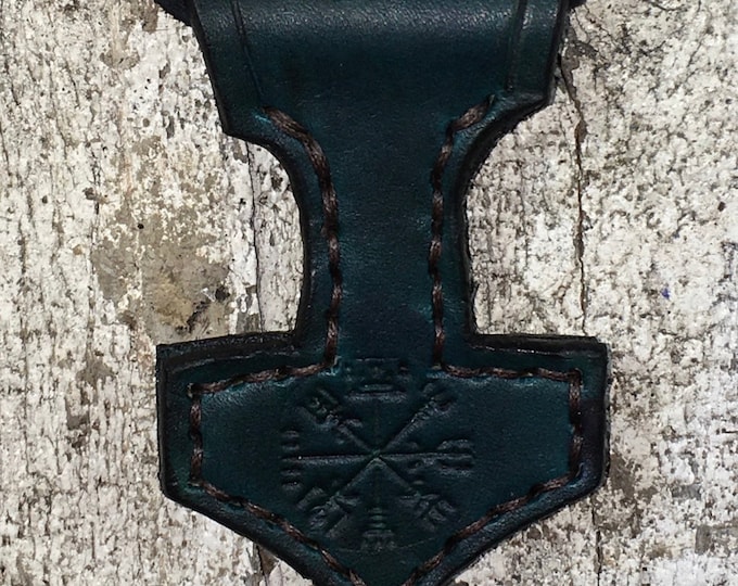 Leather Mjolnir Thor’s Hammer necklace