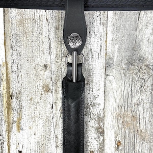 Leather straw or chopsticks holder, available with or without a straw or chopsticks