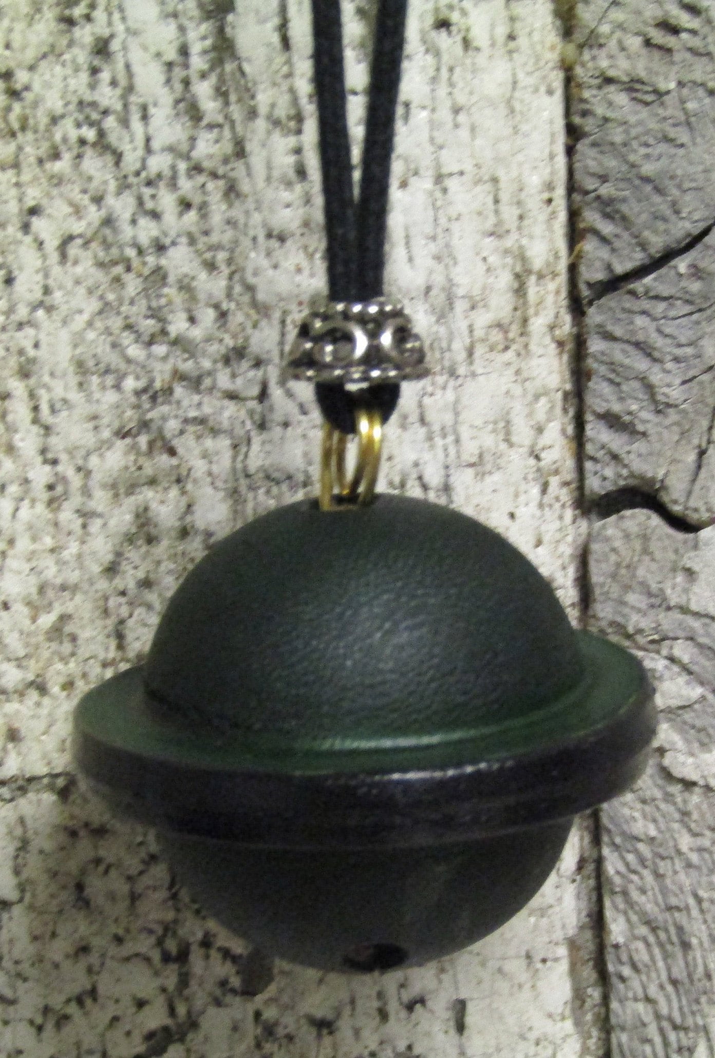 Handmade Leather bell necklace