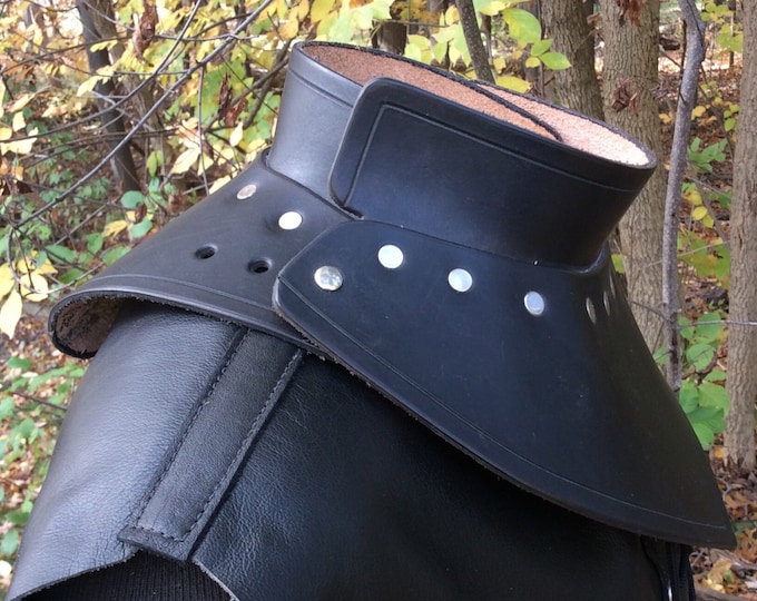 Leather armor gorget SCA LARP