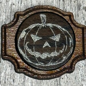 Leather wood pins LARP Ren Fair Halloween Pumpkin Jackolantern