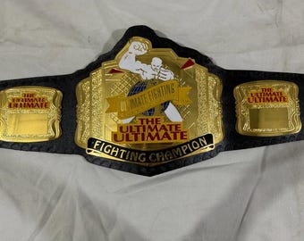 Old Ultimate Fighting Wrestling Championship Title Replica Belt,4mm Brass.