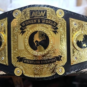 WOMEN Wrestling Championship Title Belt Replica Adult Size 4mm ZINC plates Hand Made Belt