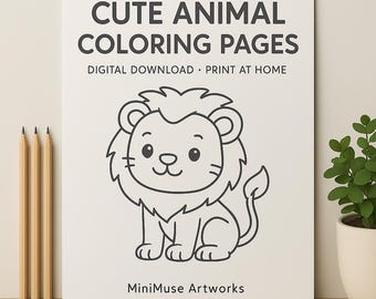 Cute Animal Coloring Pack – 10 Printable Pages