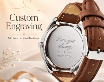 Complemento de grabado personalizado en la parte posterior del reloj