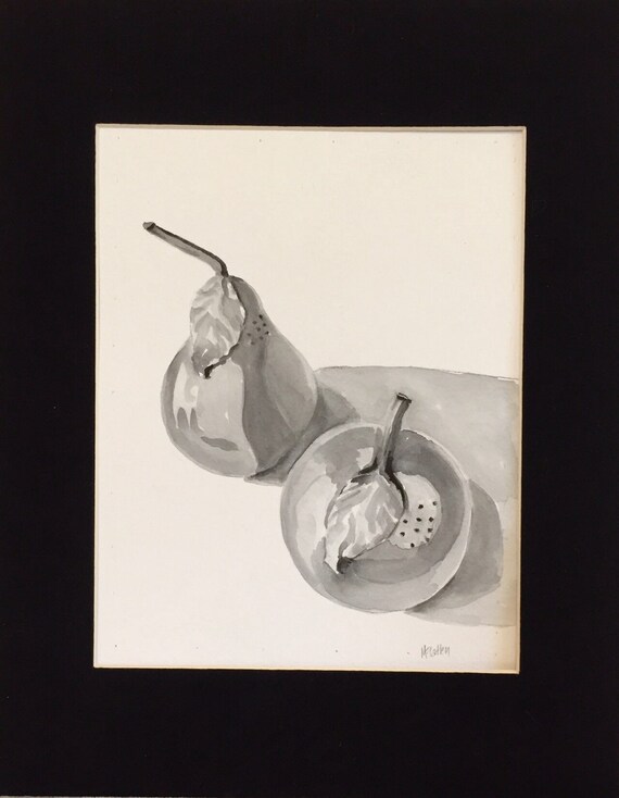 Peinture Originale Cuisine Art Nature Morte Noir Et Blanc Etsy