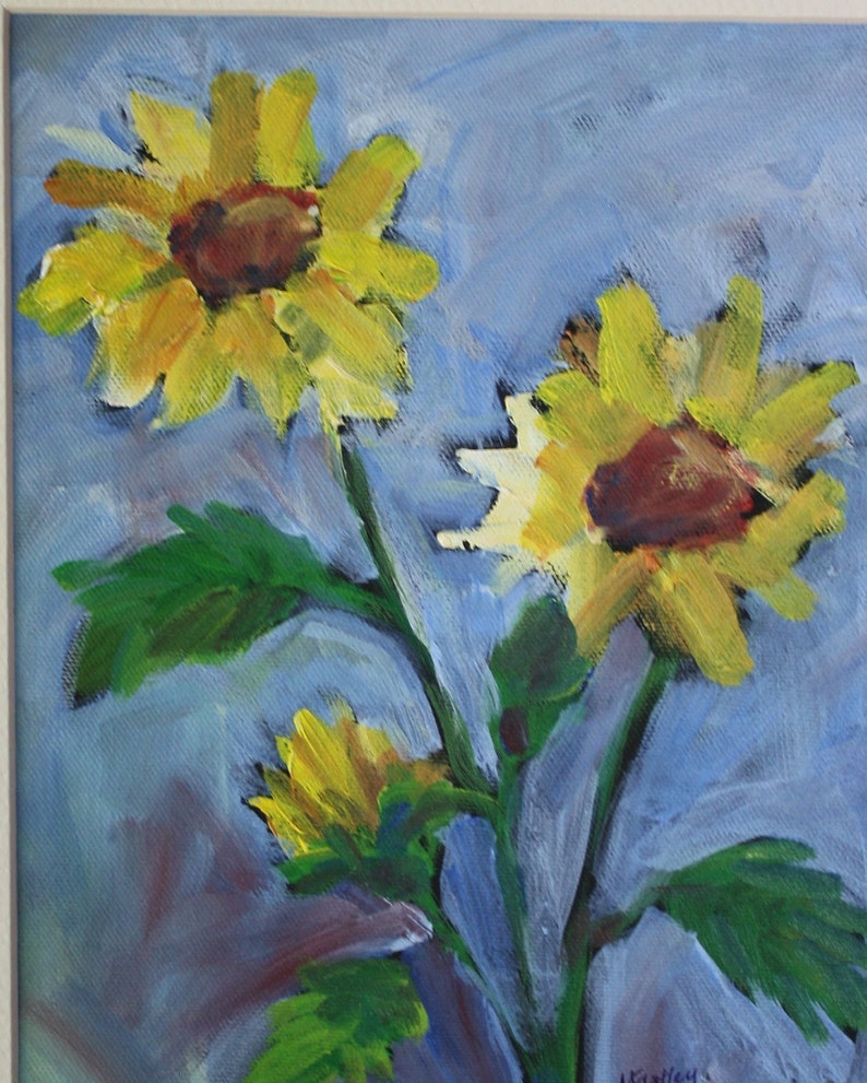 Sonnenblumen Gemalt Acryl