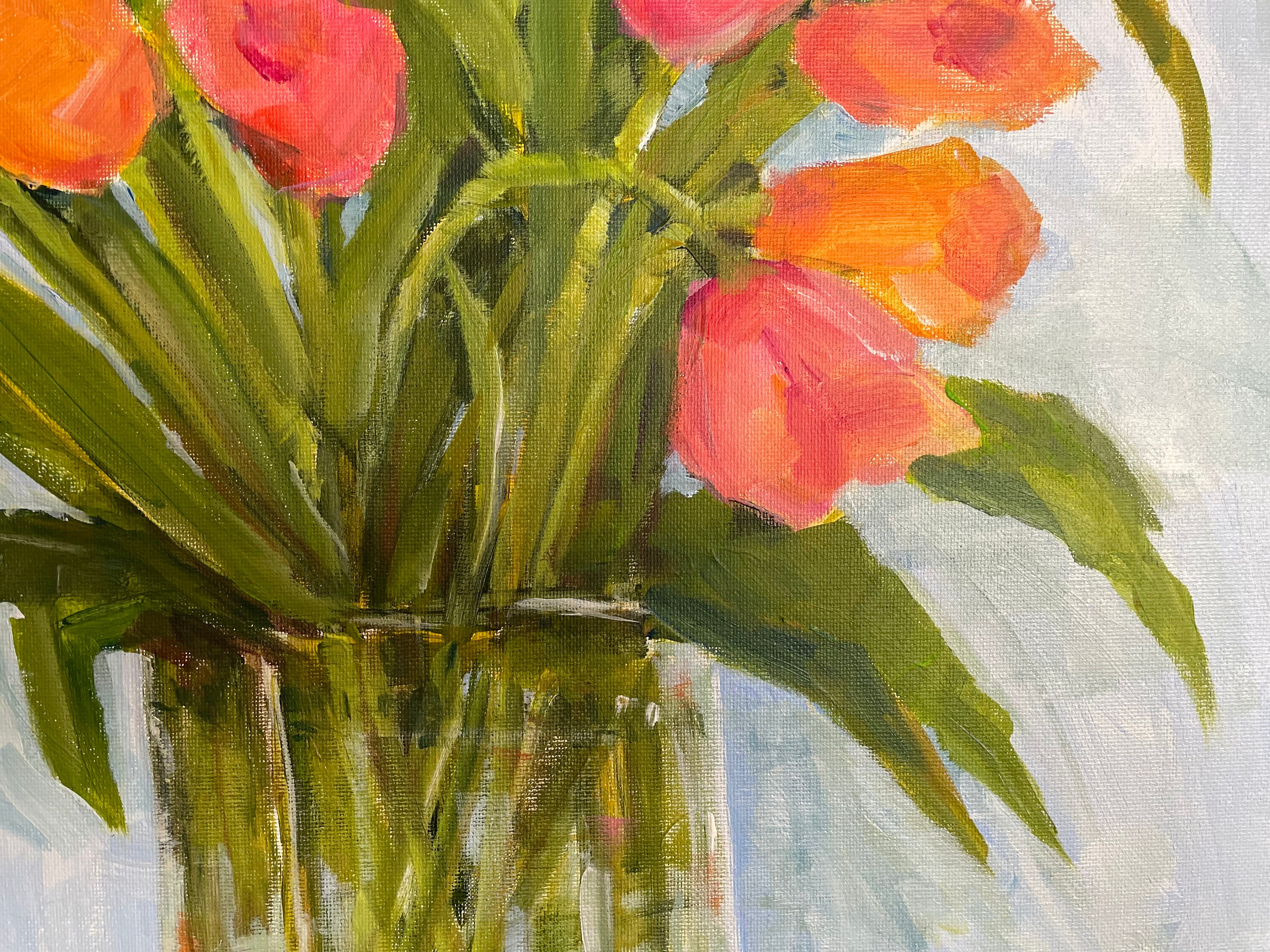 Tulip paintingOriginal canvas artwall art flowerswall Etsy