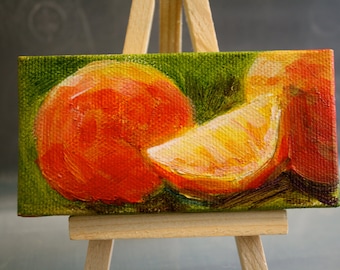 Still Life Fruit - Original Oil Painting Oranges - Painting Still Life