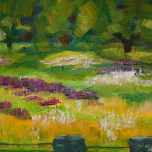 Painting Landscape - Oil Abstract - New England Painting - Historical Landscape
