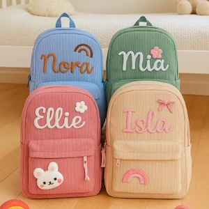 Personalized Backpack & Lunch Bag Set – Custom Name Kids School Kit – Back to School Gift – Toddler Bag – Embroidered Set