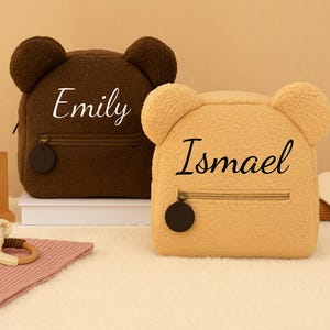Teddy Bear Kids Backpack – Personalized Name Bag – Custom Toddler Bookbag – Preschool & School Gift