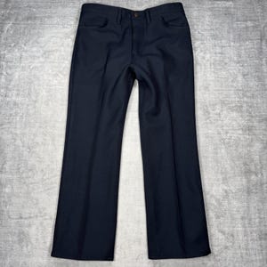 Wrangler Wrancher Pants Mens 38x30 Blue Vintage 80s Dress Jeans Western Slacks image 2