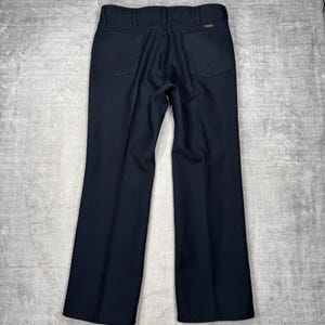 Wrangler Wrancher Pants Mens 38x30 Blue Vintage 80s Dress Jeans Western Slacks image 1