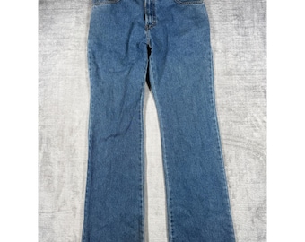 Levis Jeans Herr 32x34 Blå Denim 517 Bootcut Vintage Y2K Medium Tvätt Western