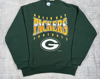Green Bay Packers Sweatshirt Mens Large Green Vintage 1994 Salem Sportswear NFL
