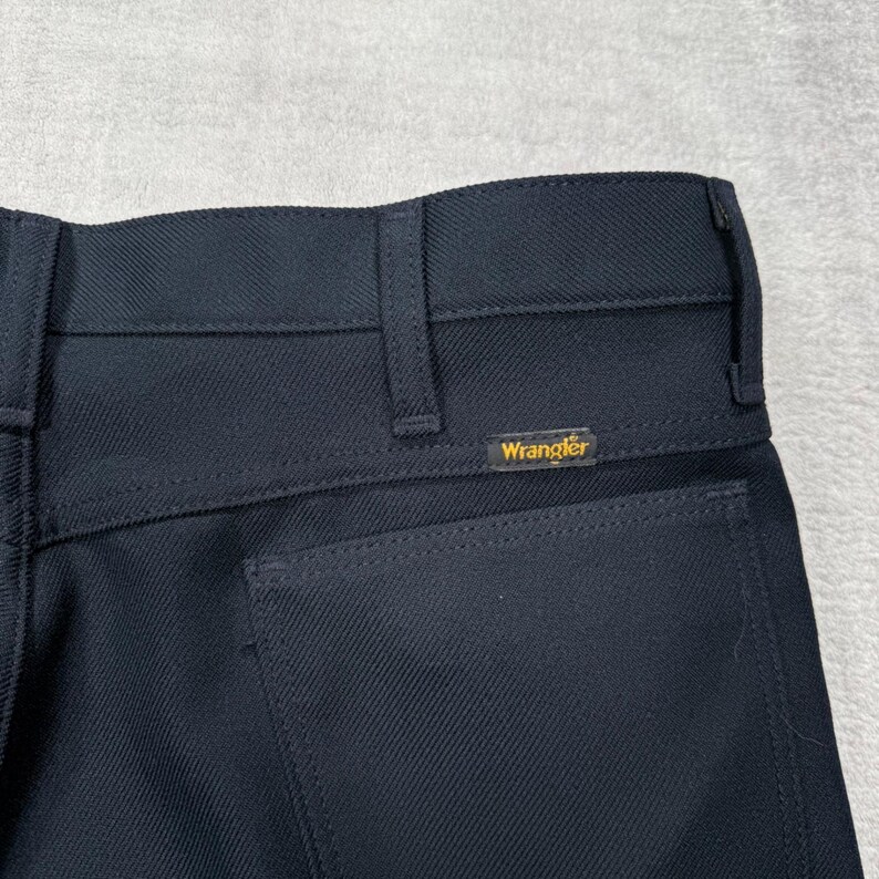 Wrangler Wrancher Pants Mens 38x30 Blue Vintage 80s Dress Jeans Western Slacks image 4