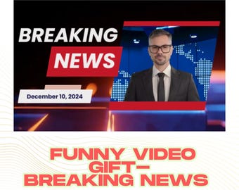 Custom Funny Breaking News Video | Personalized “Breaking News” Prank | Funny Prank Birthday Gift |  Gag Gift for Him Her