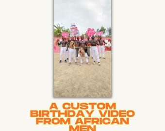 Funny Personalized Birthday Video from African Men | Custom Birthday Greeting | Add Your Photos & Message | Unique Digital Birthday Gift