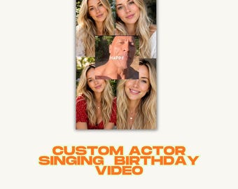 Personalized American Actor Singing Birthday Video | Unique Digital Birthday Gift for Kids & Adults