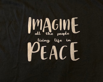 Imagine peace Beatles tee shirt